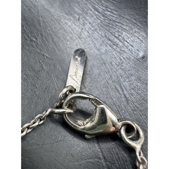 Baccarat Sterling Silver Crystal Butterfly Necklace Iridescent Violet France 17” - Picture 6 of 10